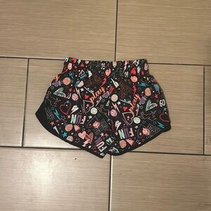 Black shorts with design for girl size 10
